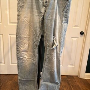 Burberry Light Gray Straight Jeans 34x32
